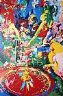 Leroy Neiman Green Table painting